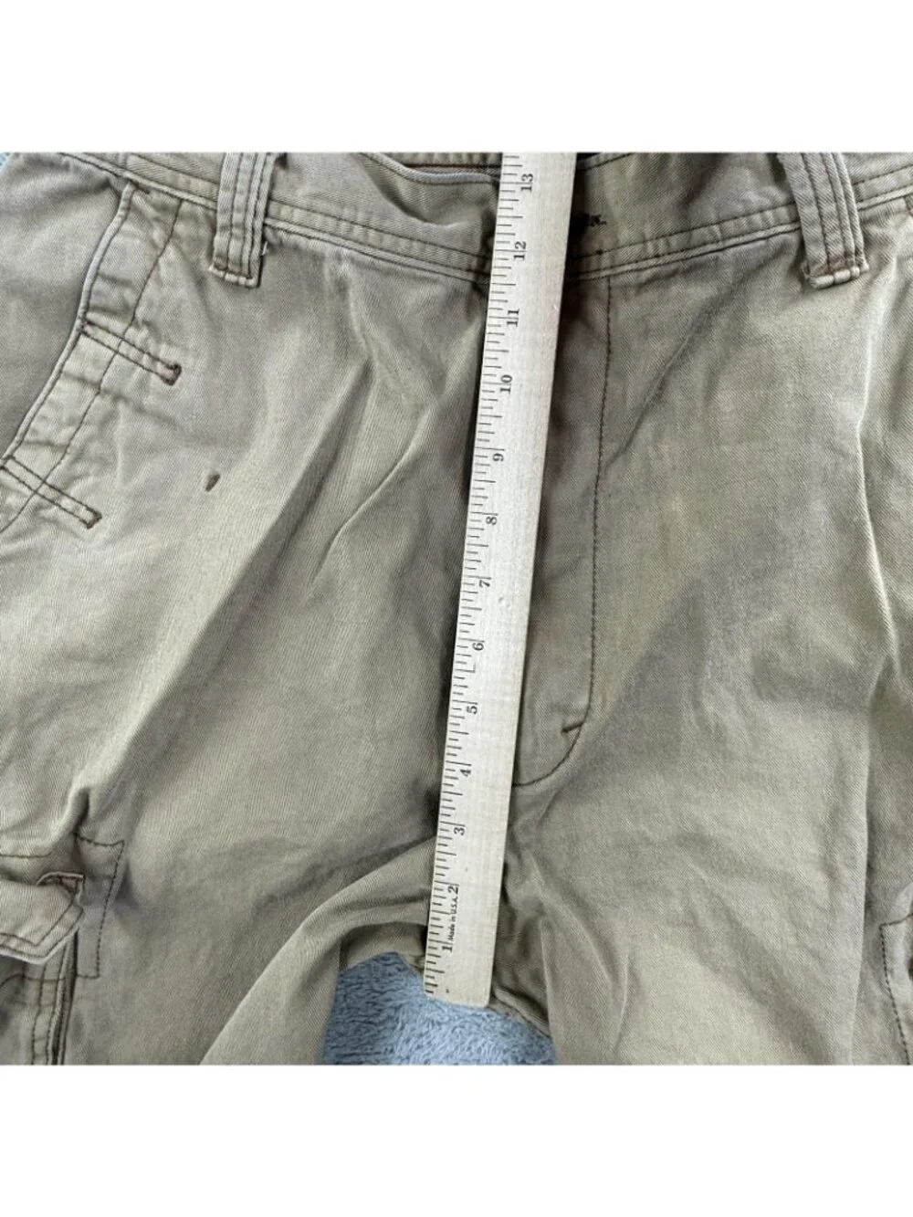 Vintage 701 Levis Cargo Pants Mens 34x34 Beige Loose Straight Relaxed Workwear